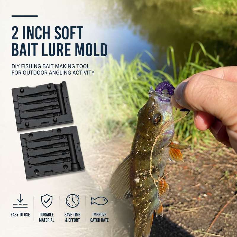2 Inch Soft Bait Lure Mold DIY - огляд і ціна Fishing Lure Making Kit