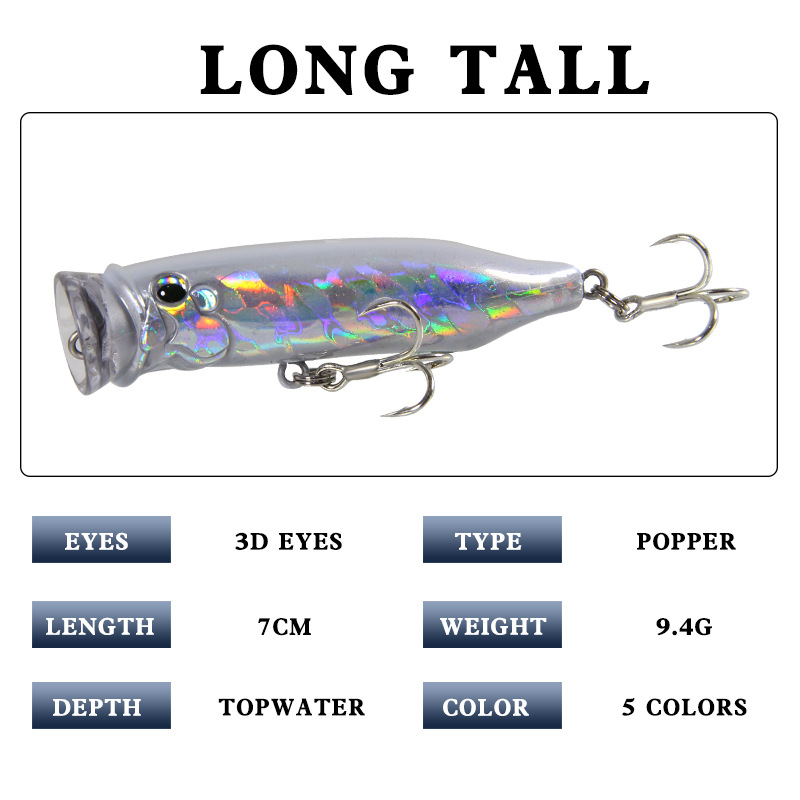 5Pcs Topwater Popper Fishing L - огляд і ціна Fishing Lure Popper