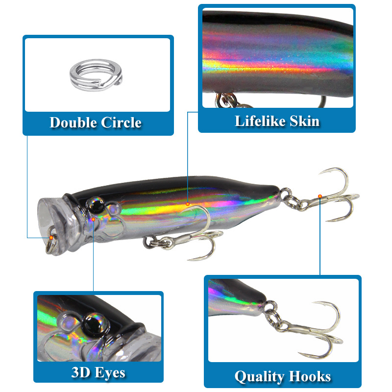 5Pcs Topwater Popper Fishing L - огляд і ціна Fishing Lure Popper